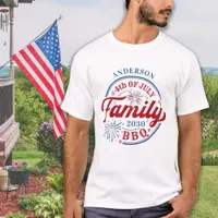 4th Of July BBQ Personalized Family Reunion T-Shirt