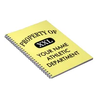 Property of XXL Your Name Notebook