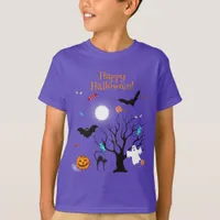 Funny Halloween creatures and candies T-Shirt