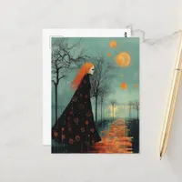 The Beautiful Lady With Red Hair Many Moons Postcard