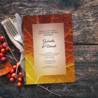 Shades of Autumn Leaf Post Wedding Brunch Invitation