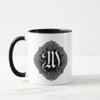 Elegant Goth Initial M Mug