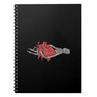 Heart Skeleton Hands  Notebook