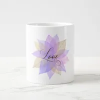 *~* LOVE INTENTION EMOTO Pastel Leaves Magical Giant Coffee Mug