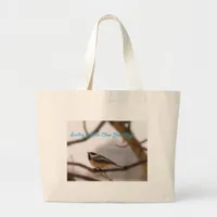 Chickadee Cheer Large Tote Bag