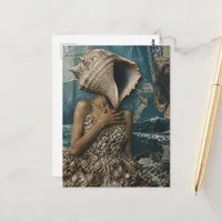 Surreal Seashell Lady Postcard