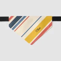 Colorful Diagonal Stripes Pet Bandana Collar