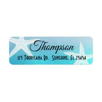 Personalized Blue Starfish  Return Address Labels