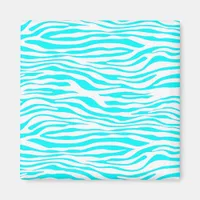 Blue and White Zebra Stripes Magnet