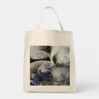 Satellite Collage View of Hurricane Sandy Tote Bag