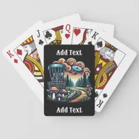 Retro Mushrooms and Disc Golf Course Ai Art Poker Cards