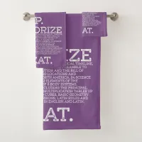 Eat Sleep Memorize Repeat Memory Master Bath Towel Set