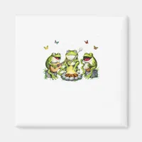 Cottagecore Aesthetic Frogs Camping Forest Goblinc Magnet