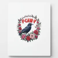 Gothic Raven Funny Halloween F-Caw-F Crow Vintage  Plaque