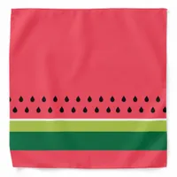 Watermelon Seeds Girly Pink Green Striped Bandana