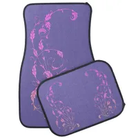 Elegant, Vintage, Victorian Purple Car Floor Mat