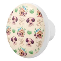 Adorable Dog Pattern  Ceramic Knob