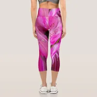 Fuchsia fantasy, purple  capri leggings