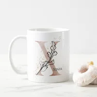 Monogram Initial Modern Letter X Boho Personalized Coffee Mug