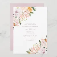 Pastel Hues Floral Bridal Shower Invitation