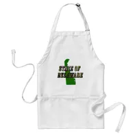 State of Delaware Picture Text & Map Outline Adult Apron