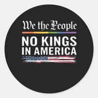 No Kings In America We The People Political Americ Classic Round Sticker