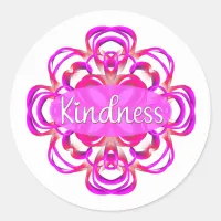 Kindness in Pink Classic Round Sticker