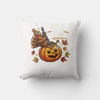 F-Caw-F Funny For Men Women Thanksgiving-Christmas Throw Pillow