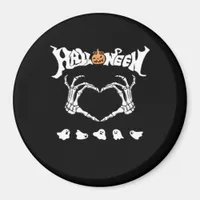 Skeleton Hand With Halloween Theme Dark Seasonal Magnet