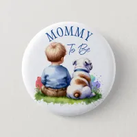 Mommy To Be | Baby and Bulldog Baby Shower Button