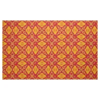 Red Orange & Yellow Elegant Geometric Pattern Fabric