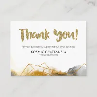 *~* GEOMETRIC - THANK YOU LOGO QR code AP8 Review Enclosure Card