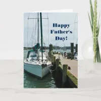 Fathers Day Sailing Boat Captain Card