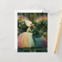 Whimsical Forest Mushroom Fairy Tale Romance Women Postcard