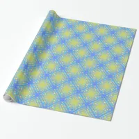 Blue Green Party Balloon pattern Wrapping Paper