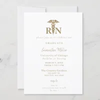 Nursing Registered Nurse RN Photo Graduation  Invitation