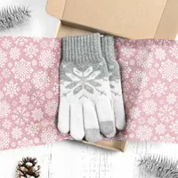 White Snowflakes on Pink Christmas  Tissue Paper