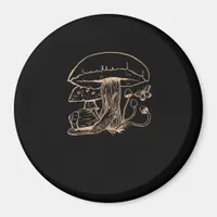 Cottagecore Aesthetic Goblincore Mushroom Snail Magnet