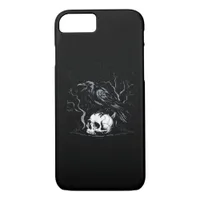 Crow, F-Caw-F Funny Bird Moon Gothic Adult Humor iPhone 8/7 Case