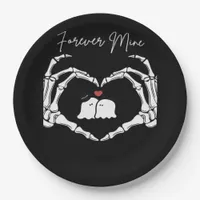 Mine, Valentines Day Classic - Skeleton Hands Hear Paper Plates