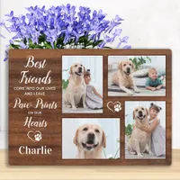 Rustic Pet Memorial Keepsake Photo Collage Plaque