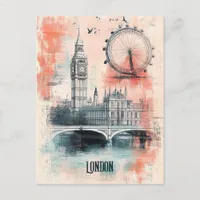 Travel to London United Kingdom Postcard