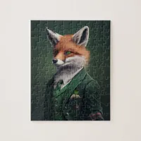 Red Fox in a Green St. Patrick's Day Suit Jigsaw P Jigsaw Puzzle