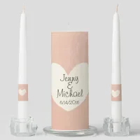 Coral Unity Candle for Wedding