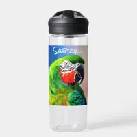 Personalized Cute AI Generated Parrot Water Bottle