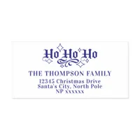 Ho Ho Ho Gothic Christmas Family Return Address Self-inking Stamp