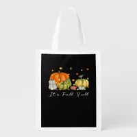 It’s Fall Y’all Halloween Pumpkin Autumn Leaves Th Grocery Bag