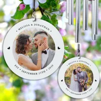 Custom Photo Modern Elegant Personalized Wedding Wind Chime