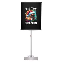Tis The Season Football Mom Christmas Santa Hat Co Table Lamp