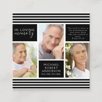 Modern Photo Collage Sympathy Funeral Poem Card